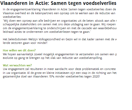 Engagementsverklaring samen tegen voedselverlies